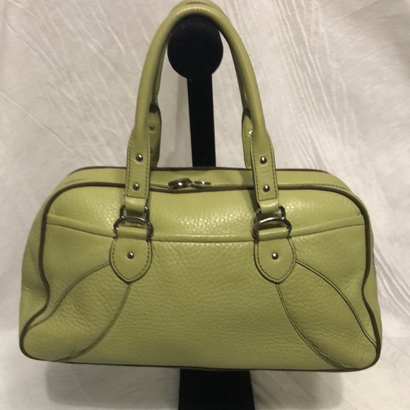 Cole Haan Handbags - Cole Haan Large Lime Green Leather Satchel